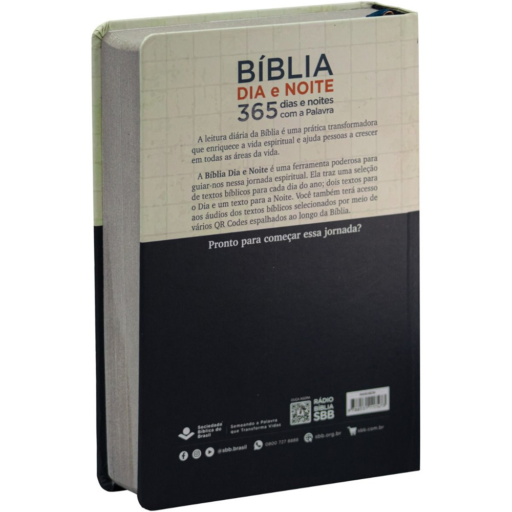 Bíblia 365 Dia e Noite | NAA | Letra Normal | Capa Dura Azul