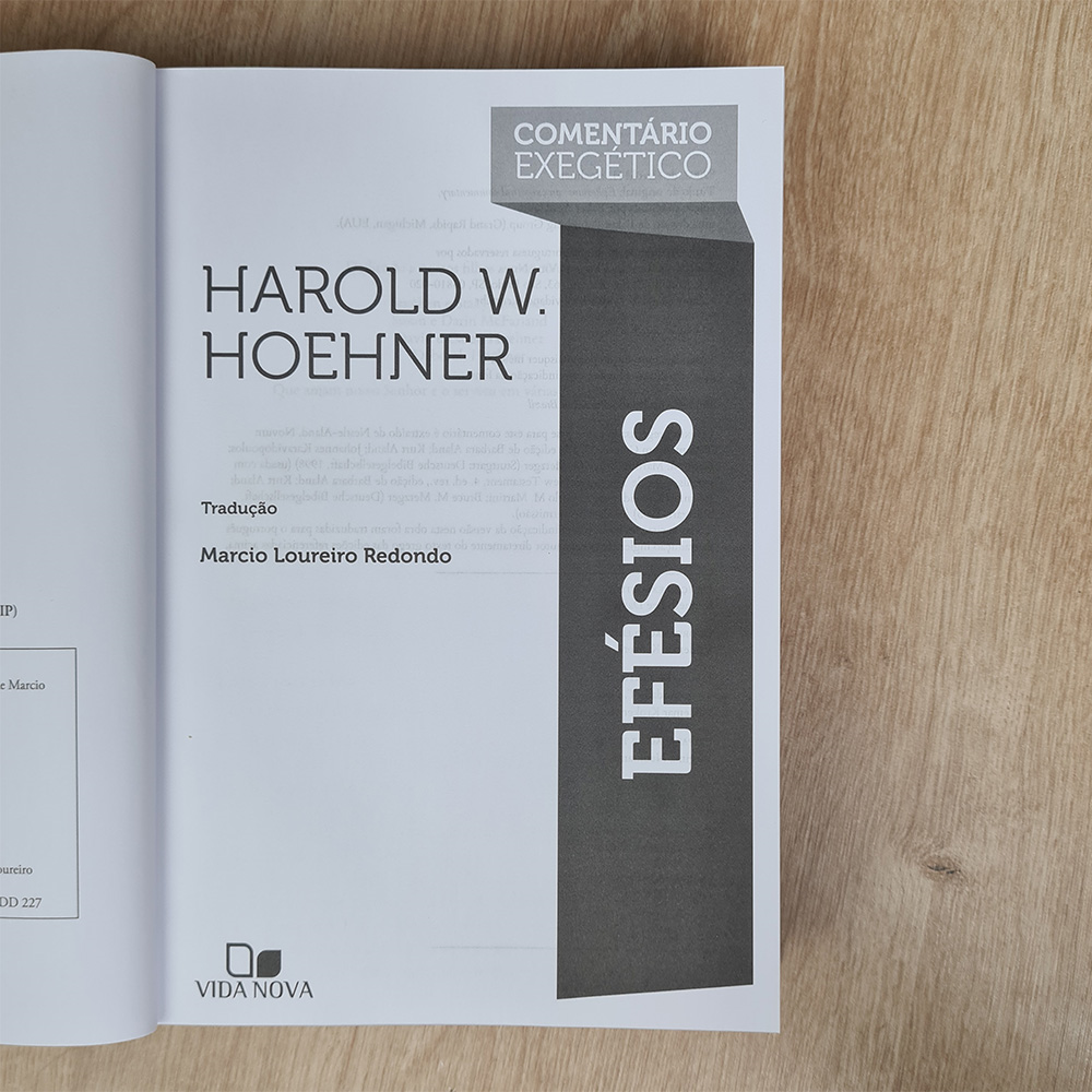 Comentário Exegético Efésios | Harold W Hoehner