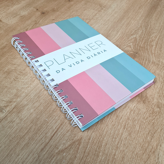 Planner da Vida Diária | Capa Dura Espiral Listrado