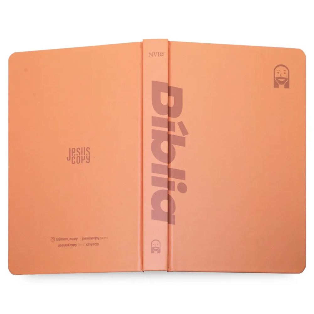 Bíblia Jesus Copy Sticker | NVI | Letra Normal | Capa Dura Terracota