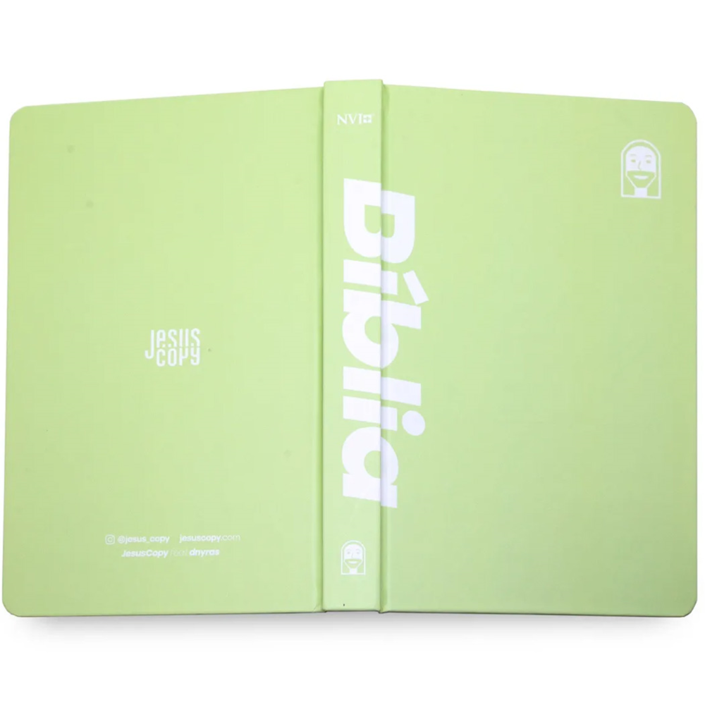 Bíblia Jesus Copy Sticker | NVI | Letra Normal | Capa Dura Verde