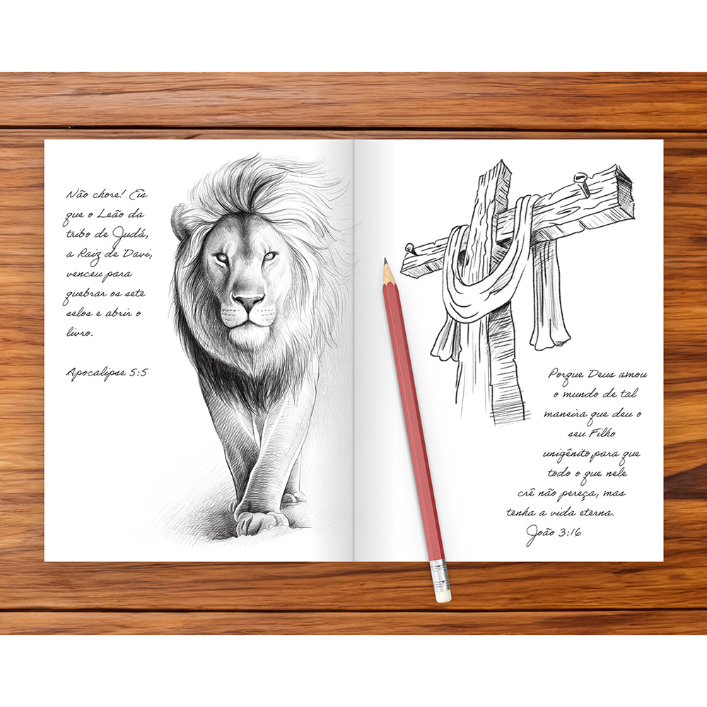 Sketch e Planner | Capa Brochura Coração em Chamas
