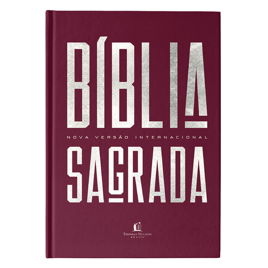 Bíblia Sagrada | NVI | Letra Normal | Ilustrada Capa Dura Vinho Clássica