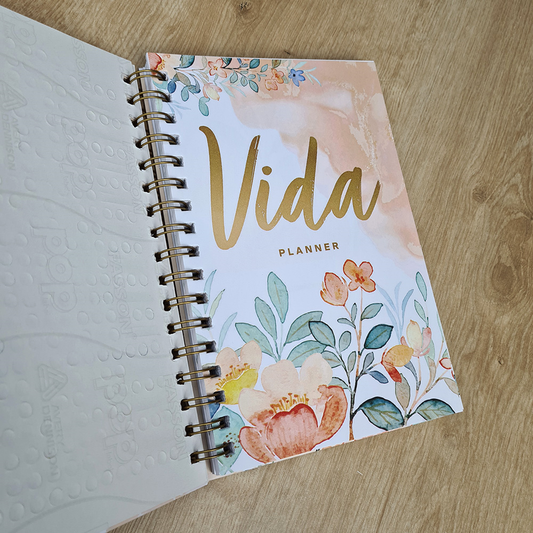 Planner Vida | Capa Dura Espiral Laranja