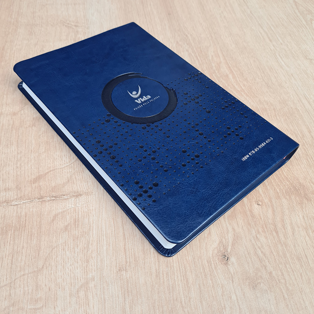 Bìblia Sagrada Slim | NVI | Letra Normal | Capa Luxo Azul