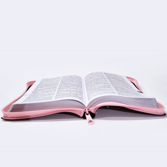 Bíblia Sagrada | O Poder da Oração | ARC | Letra Normal | Capa Semi Luxo Rosa C/Ziper