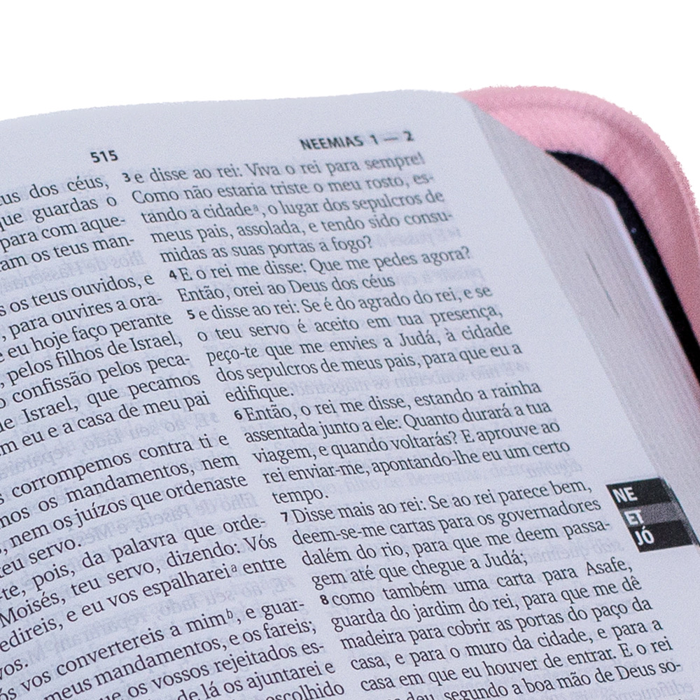 Bíblia Sagrada | O Poder da Oração | ARC | Letra Normal | Capa Semi Luxo Rosa C/Ziper