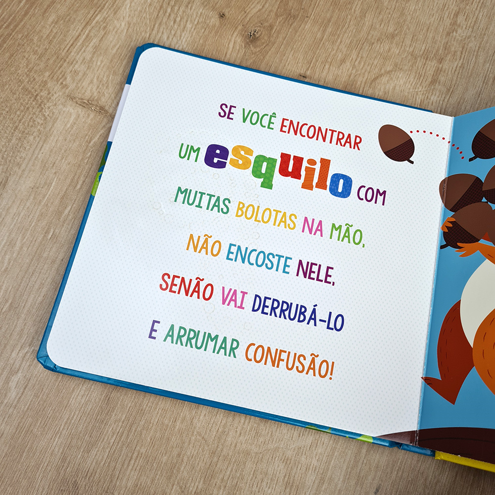 Livro Toque e Sinta | Cuidado com o Porco-Espinho e Seus Amigos!