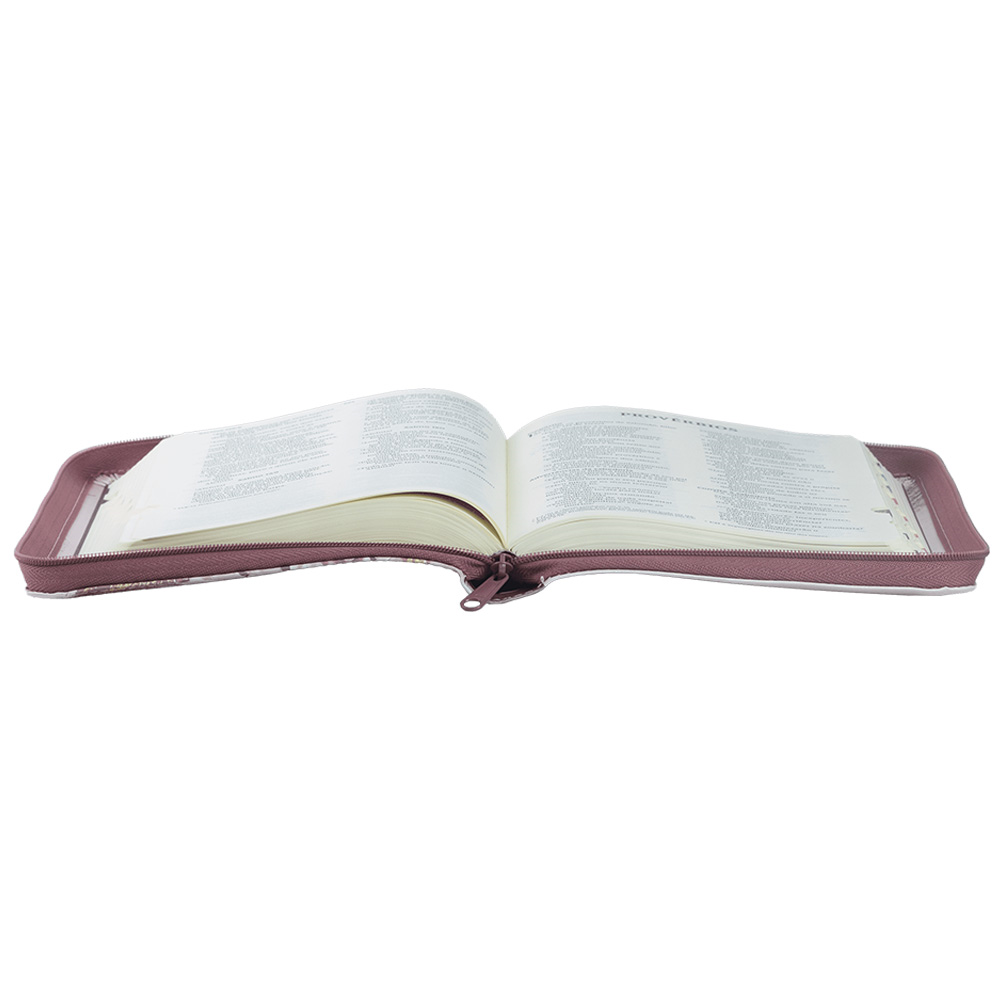 Bíblia Leitura Perfeita | NVI | Letra Normal | Capa Luxo Rosa C/Zíper