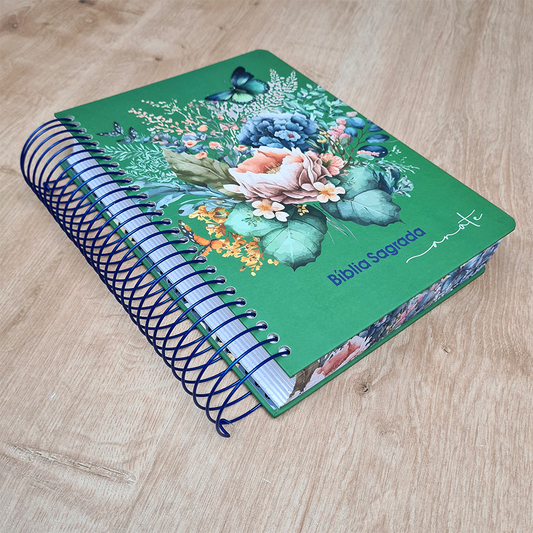 Bíblia Anote Espiral Pluma leve | NVI | Letra Grande | Com Espaço Para Anotações