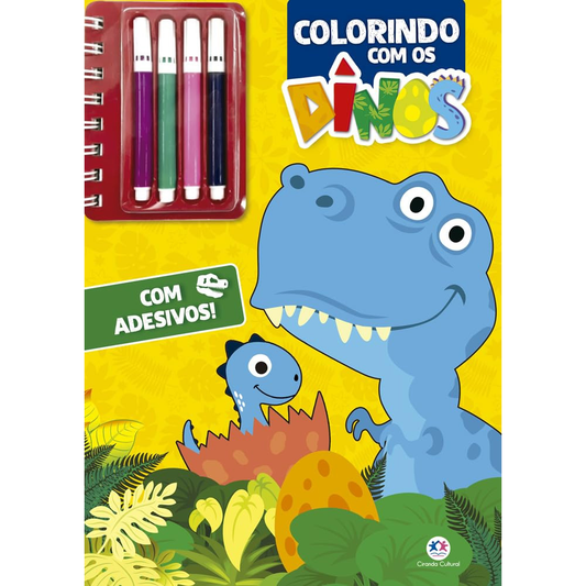 Colorindo Com os Dinos | Com Adesivos