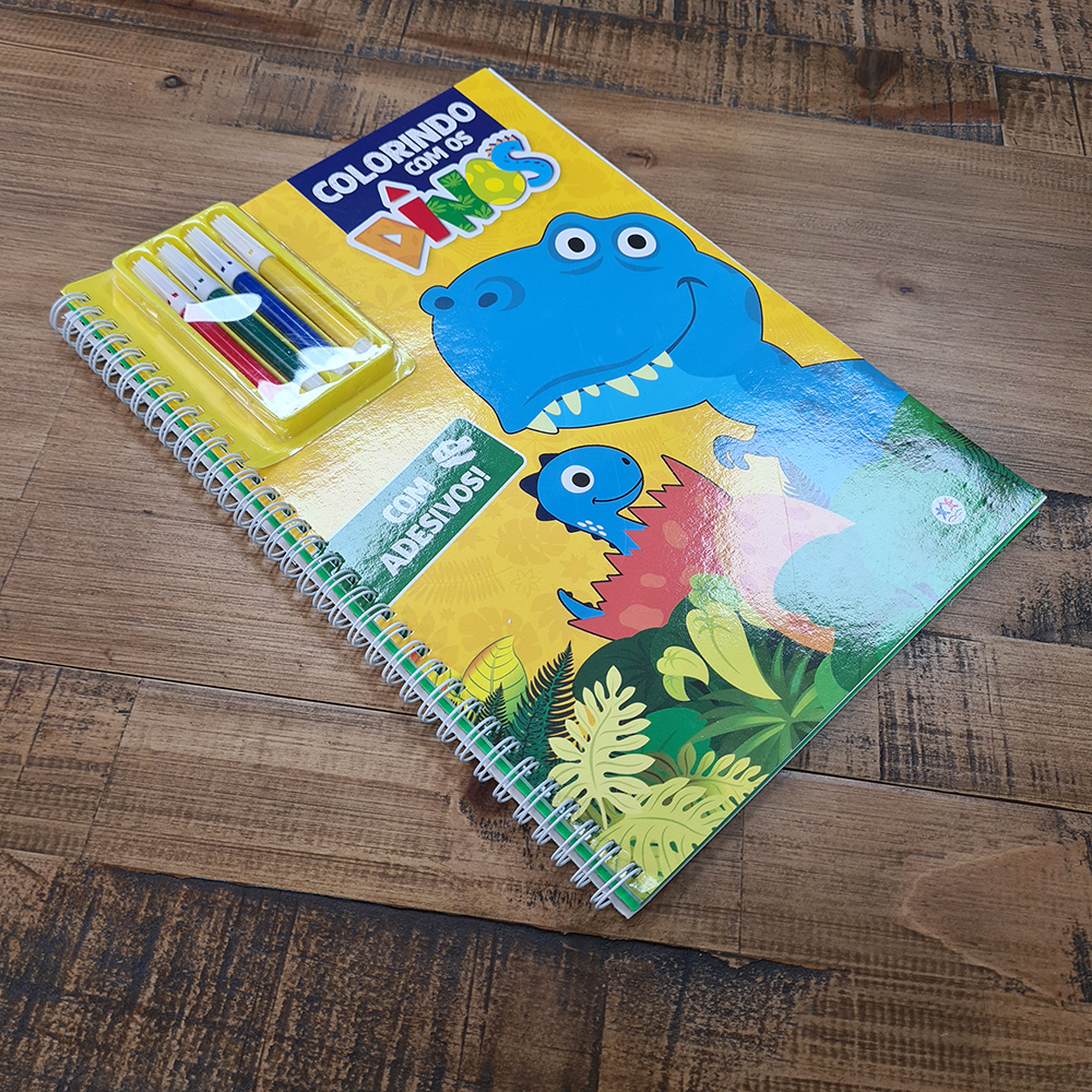 Colorindo Com os Dinos | Com Adesivos
