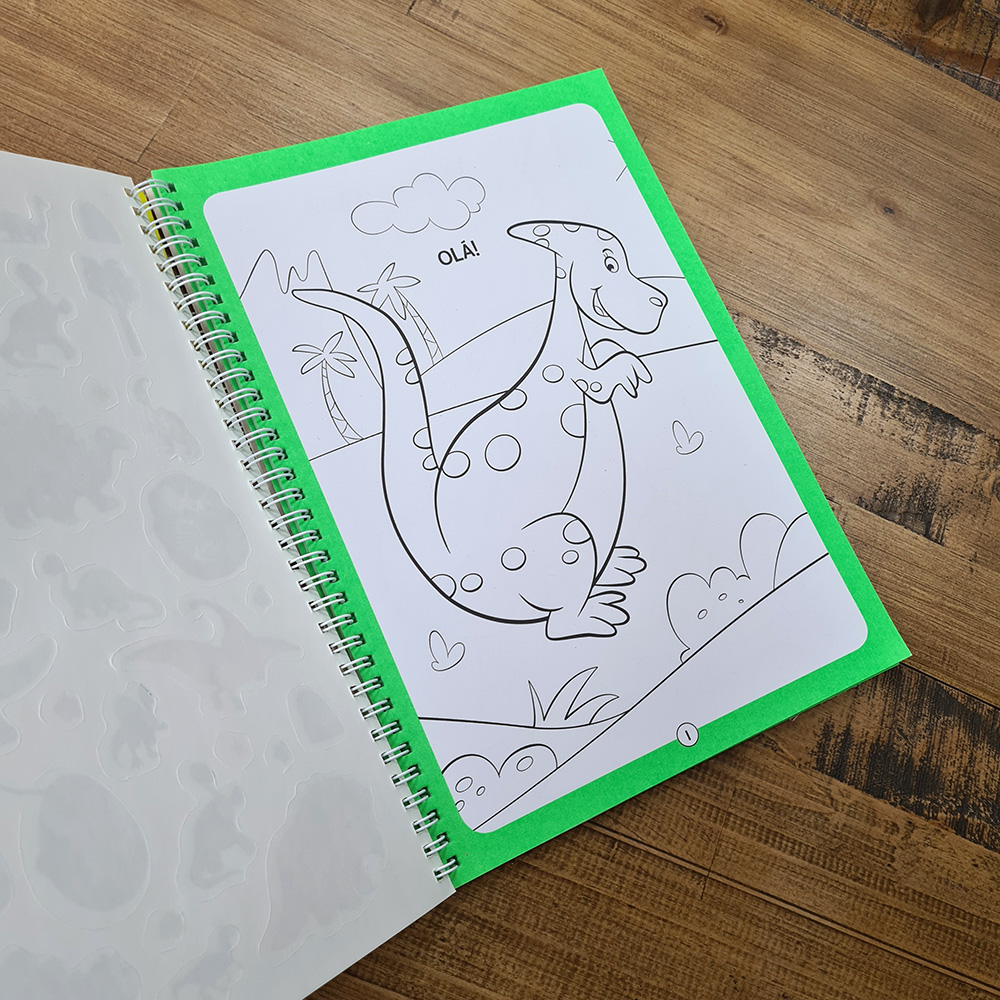 Colorindo Com os Dinos | Com Adesivos