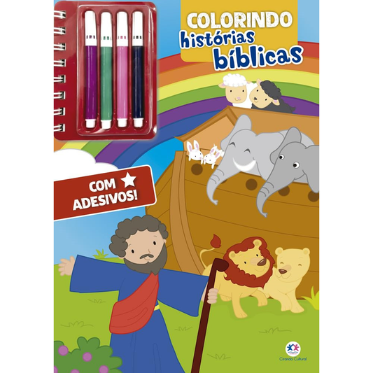 Colorindo Historias Biblicas | Com Adesivos