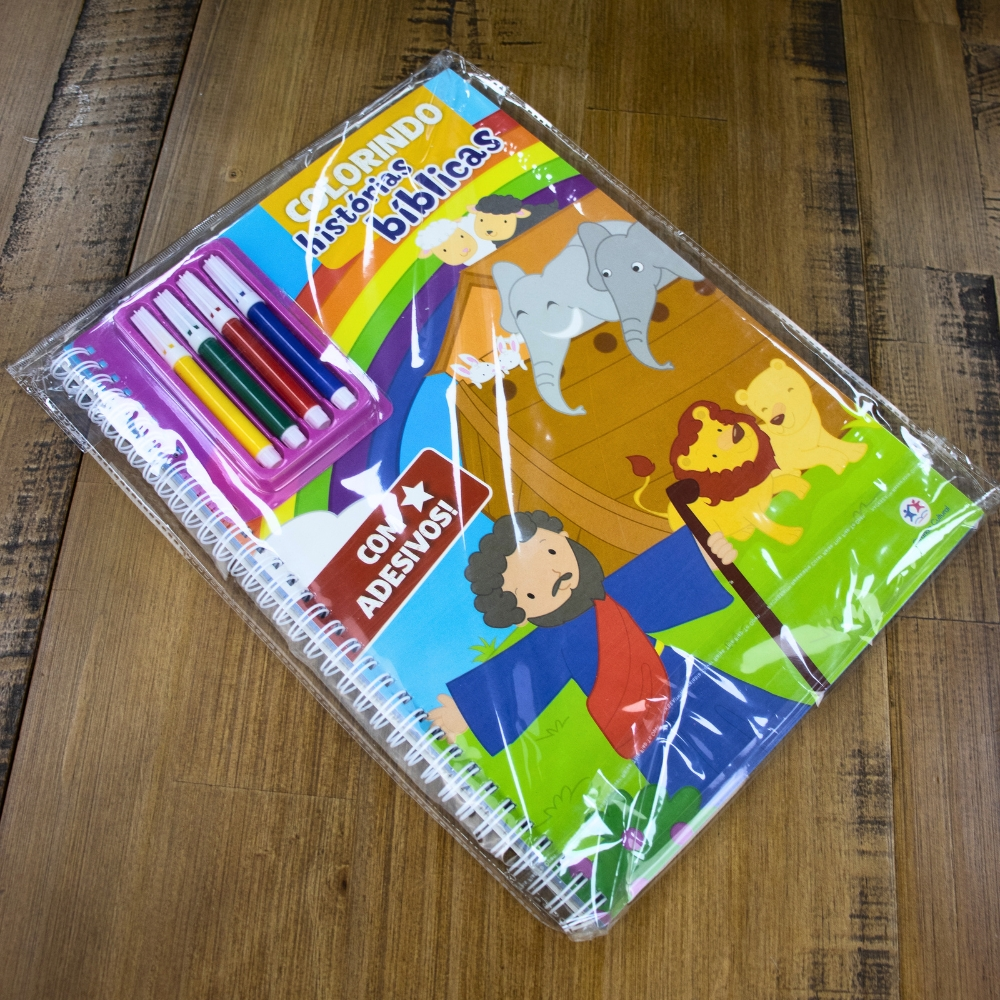 Colorindo Historias Biblicas | Com Adesivos
