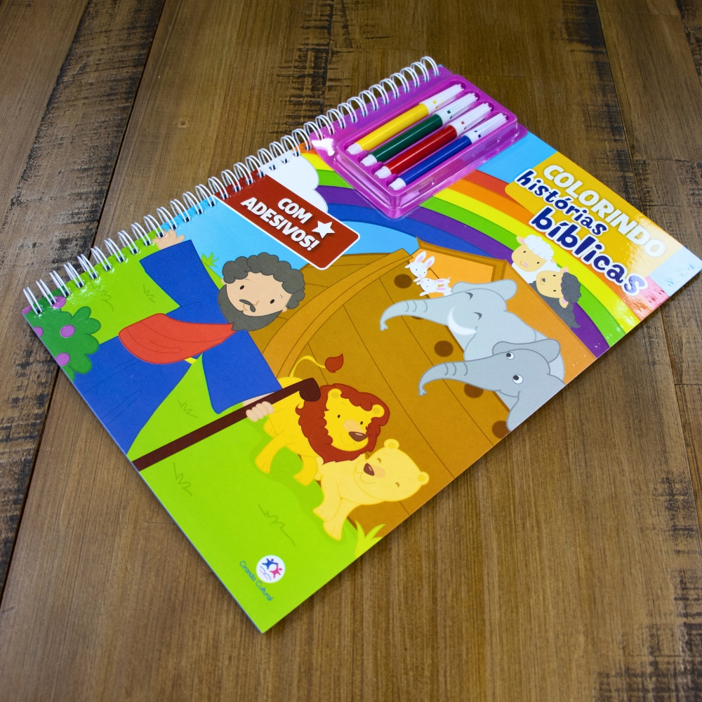 Colorindo Historias Biblicas | Com Adesivos