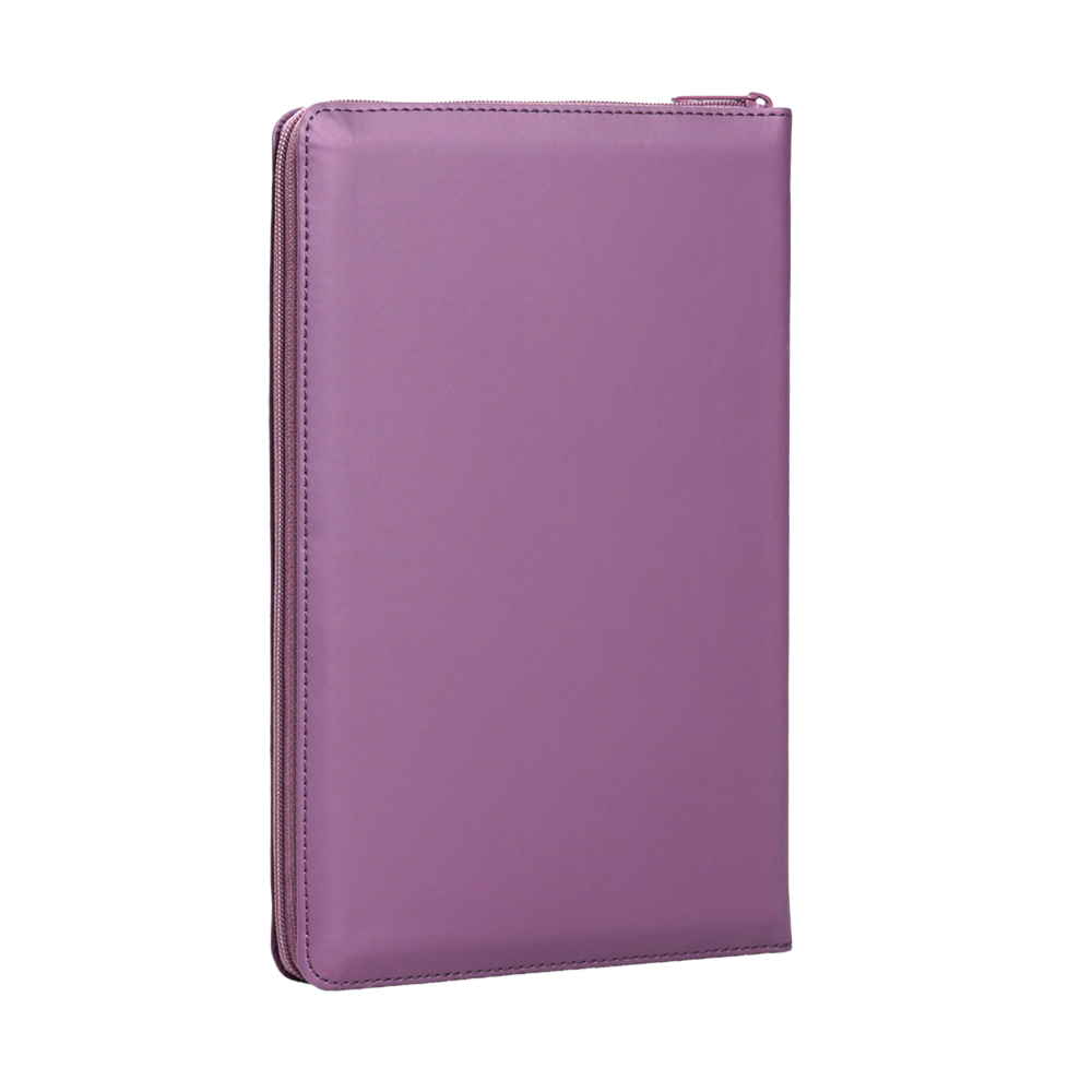 Bíblia Em Memória de Mim com Zìper | NVI | Letra Normal | Couro Soft Roxo