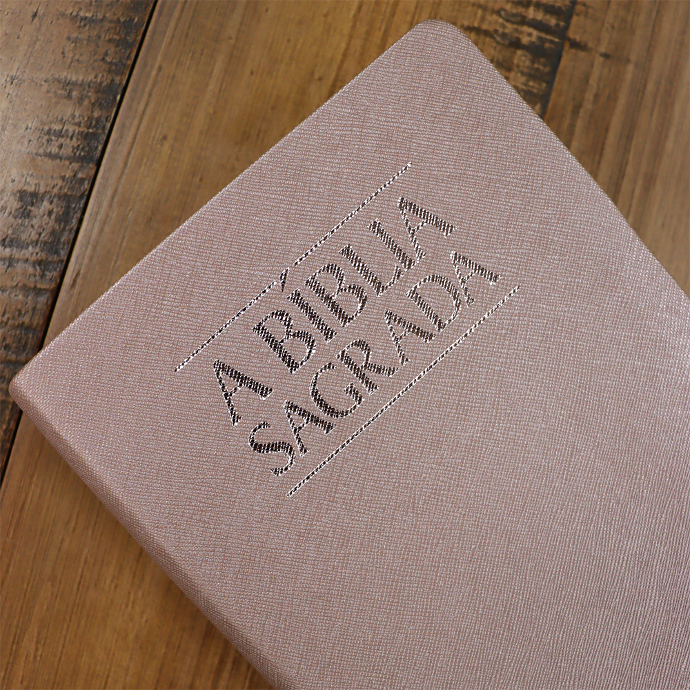 Bíblia Sagrada | ACF | Letra Grande Super Legível | Capa luxo Rosa Gold