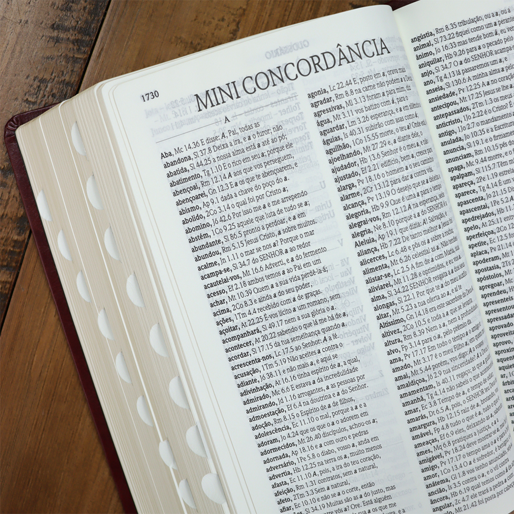 Bíblia Sagrada | ACF | Letra Grande Super Legível | Capa Luxo Mogno | Com Indíce