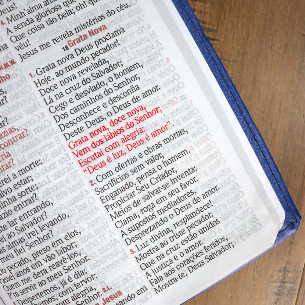 Bíblia Sagrada | ARC | Letra Hipergigante | Capa Luxo Azul | Harpa 774
