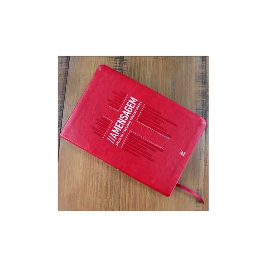 A Bíblia A Mensagem | Letra Gigante | Capa Luxo Vermelha