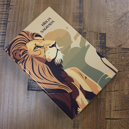 Bíblia Sagrada Capa Leão | NVI | Letra Normal | Capa Dura