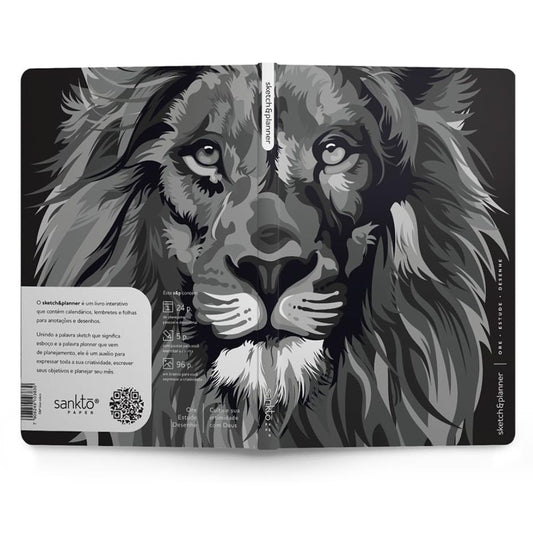 Sketch & Planner | Lion Colors Black & White