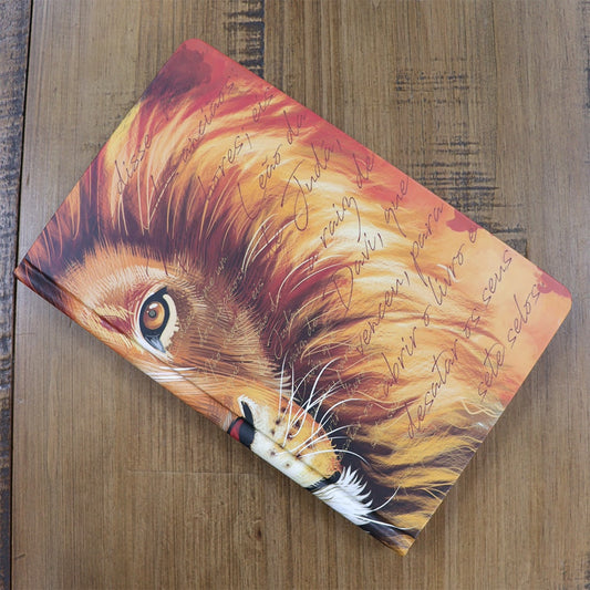 Bíblia Sagrada 860 | ARC | Letra Normal | Com Harpa Avivada e Corinhos | Capa Leão Laranja