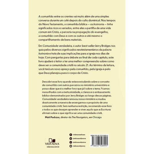 Comunidade Verdadeira | Jerry Bridges
