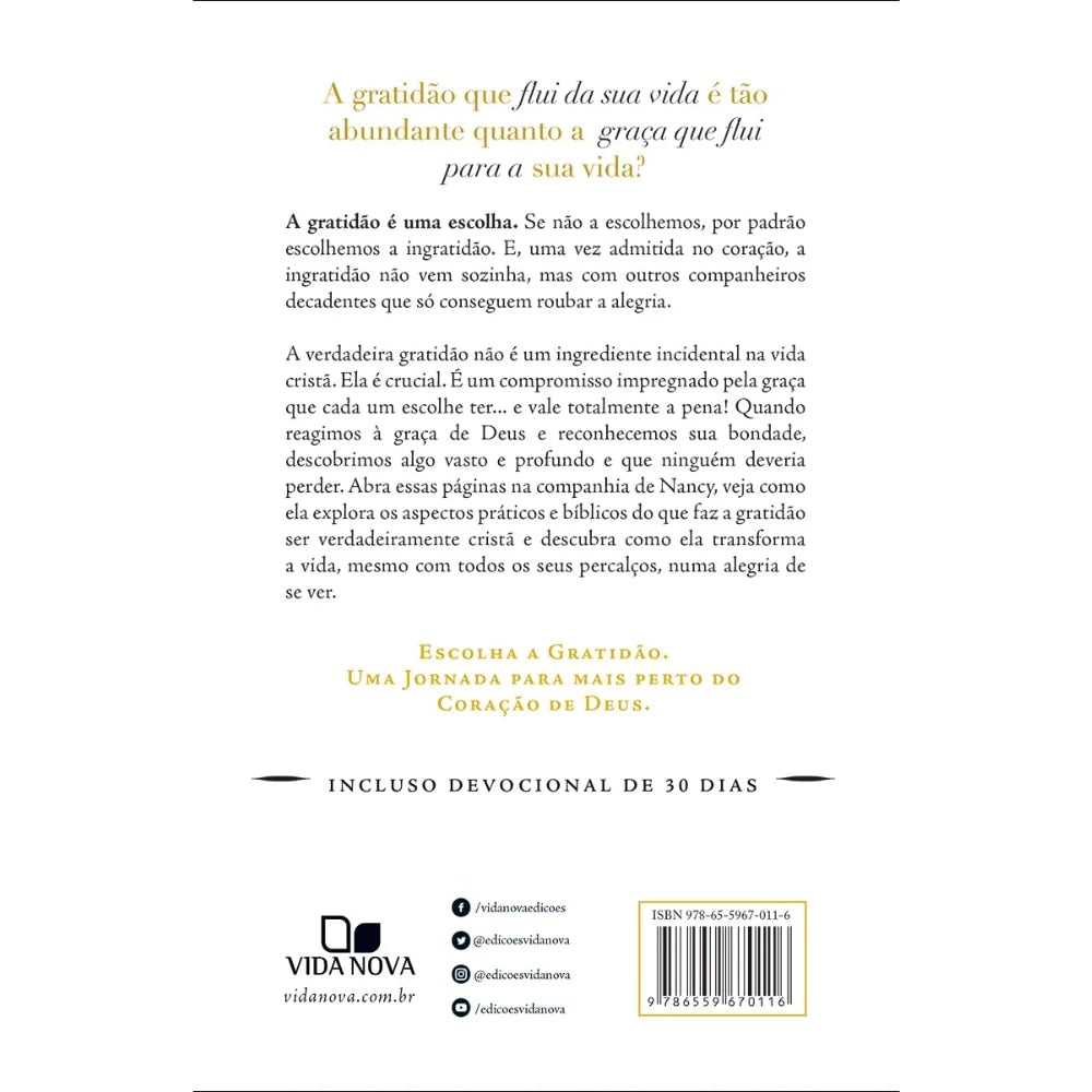 Escolhendo a Gratidão | Nancy DeMoss Wolgemuth