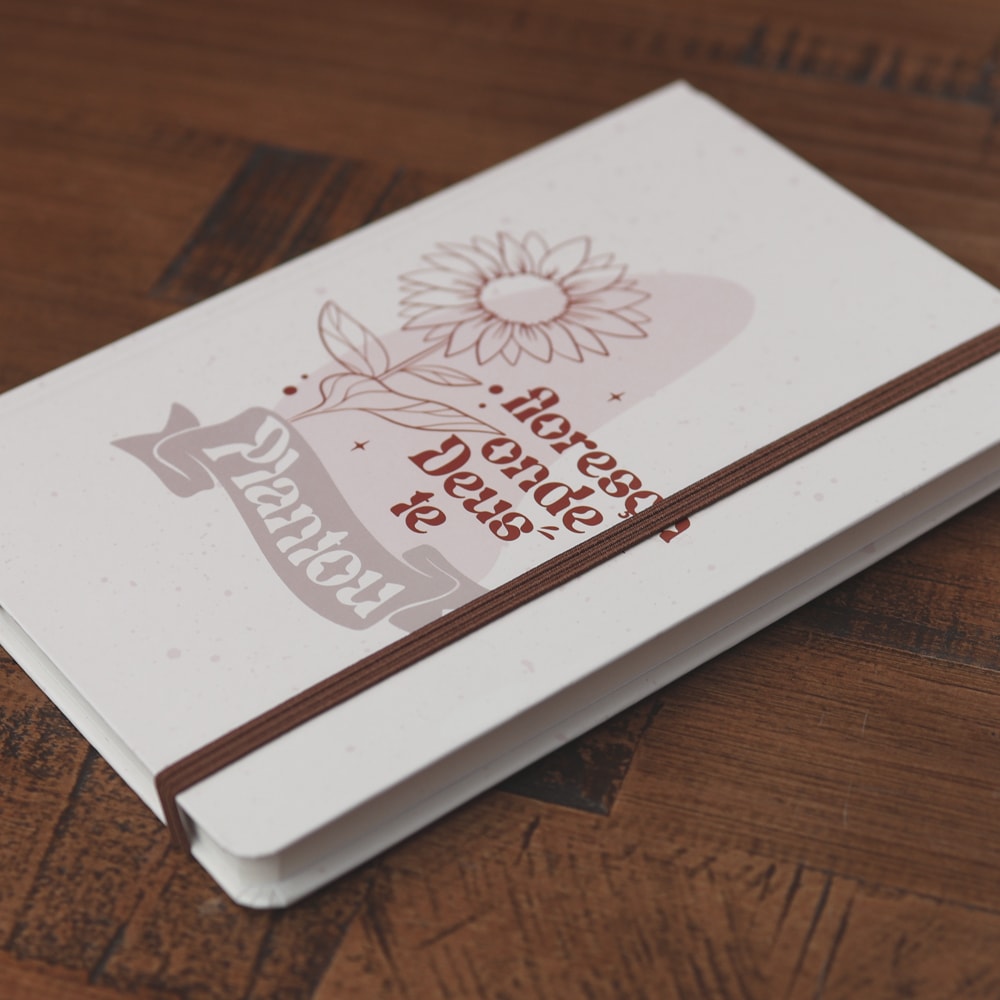 Caderno Moleskine | Com Pauta | Floresça Onde Deus Te Plantou