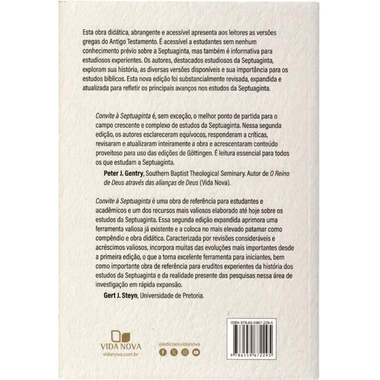 Convite à Septuaginta | Karen H Jobes e Moisés Silva