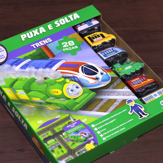 Trens | Livro De Atividades + Quebra-Cabeça | 3 A 5 Anos