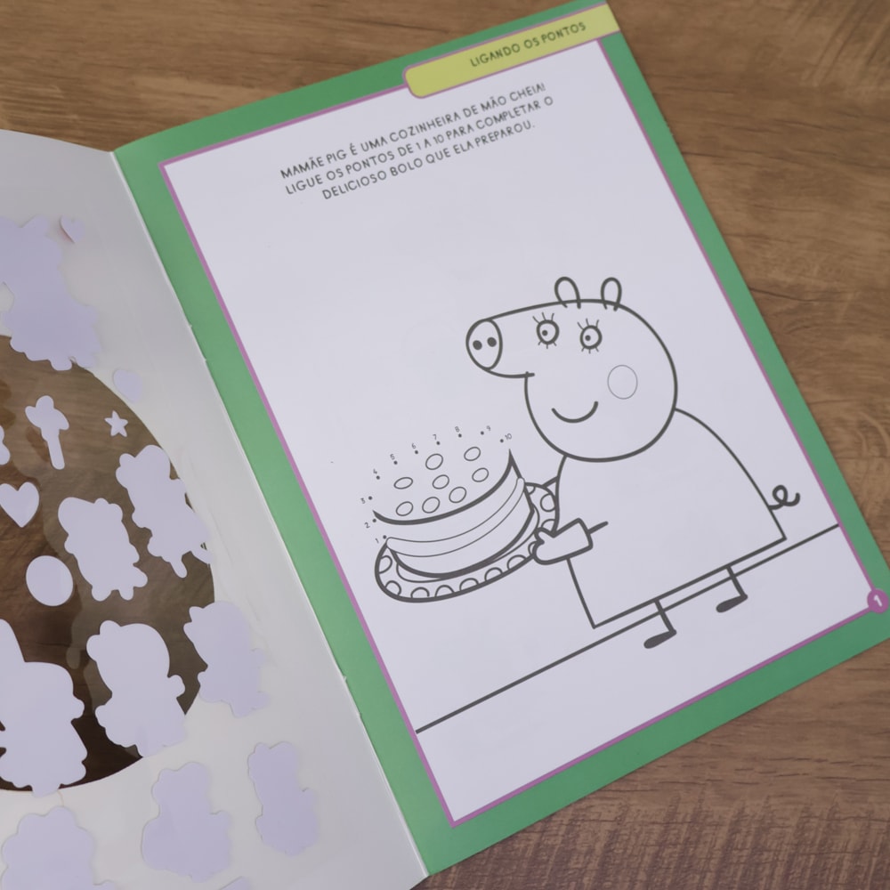 Peppa Pig | Com Adesivo 3-D | 3 a 5 Anos