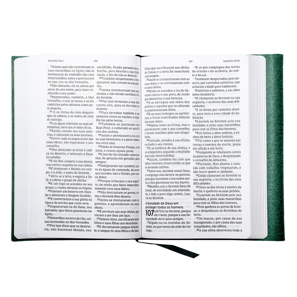 Bíblia Sagrada | Letra Grande | ACF | Capa Luxo Courosoft Verde