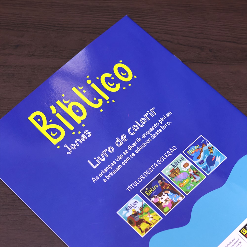 Bíblico Jonas | Livro de Colorir + Adesivos