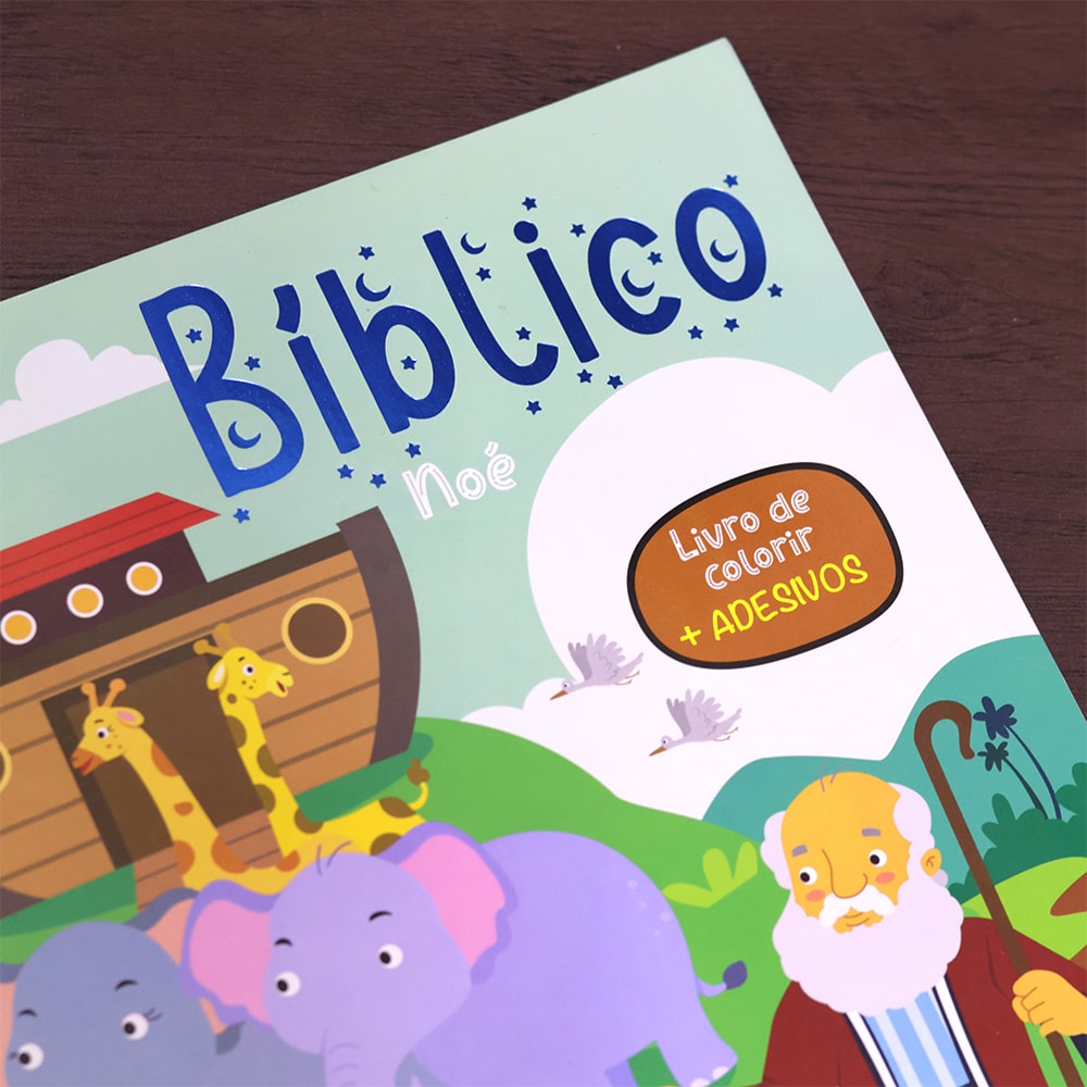 Bíblico Nóe | Livro de Colorir + Adesivos