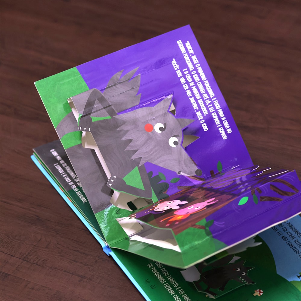 Livro Pop-up | Os Três Porquinhos | 4 a 8 Anos