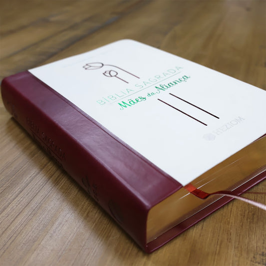 Bíblia Sagrada Mães da Aliança | ARA | Letra Normal | Capa Luxo Vinho Marfim