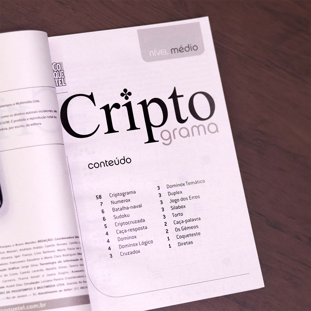 Coquetel Criptograma | Médio | Livro 91