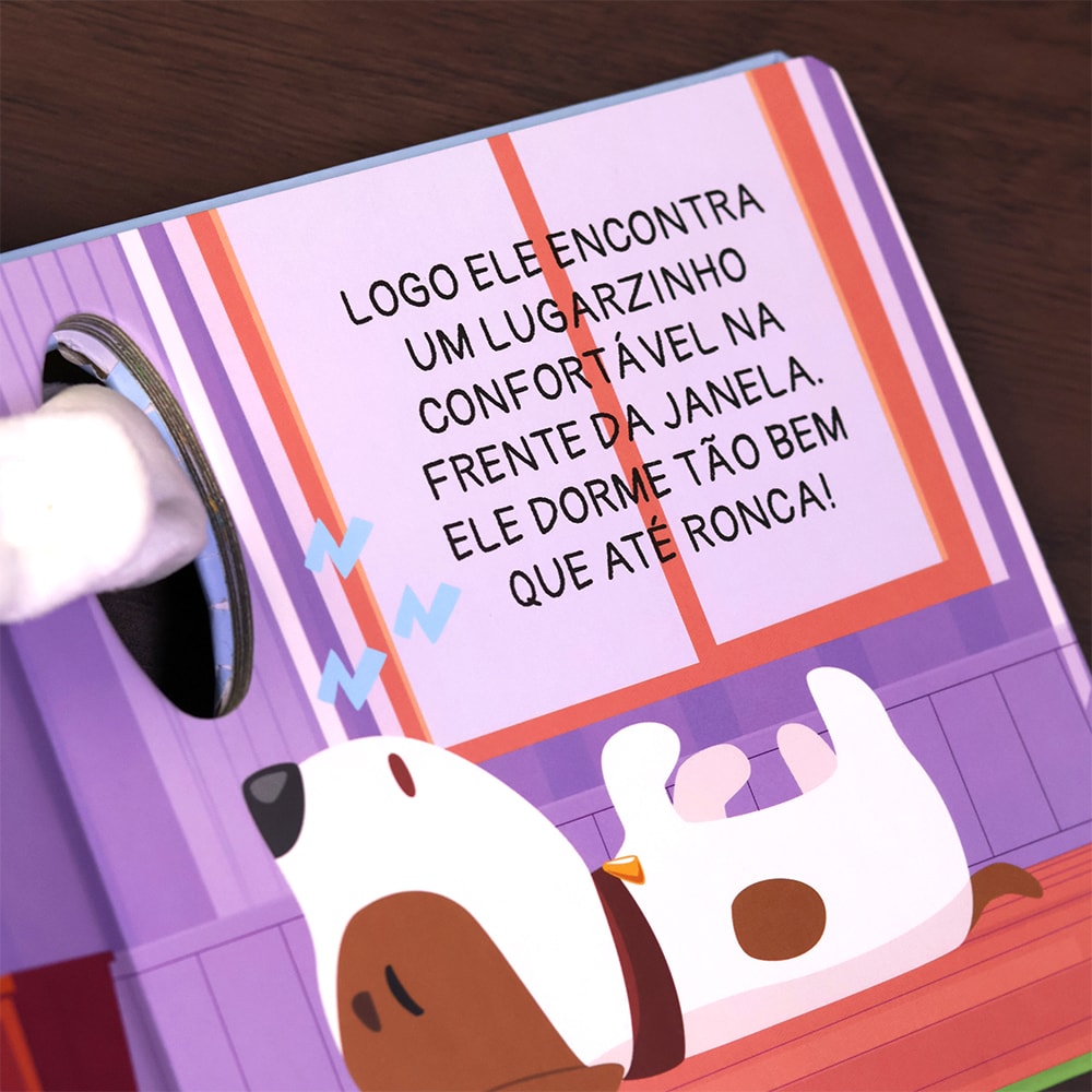 Cachorro Dorminhoco | Livro com Pelúcia | 1 a 4 Anos