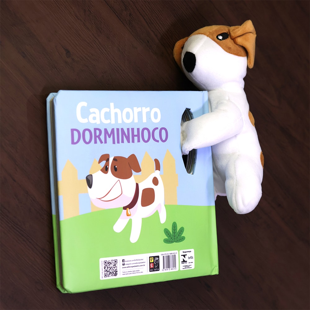 Cachorro Dorminhoco | Livro com Pelúcia | 1 a 4 Anos