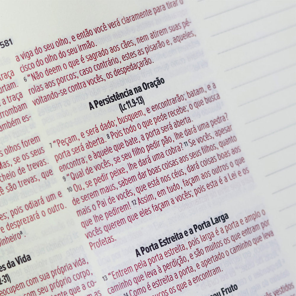 Bíblia Anote | NVI | Letra Normal | Capa Luxo Preta Dourada