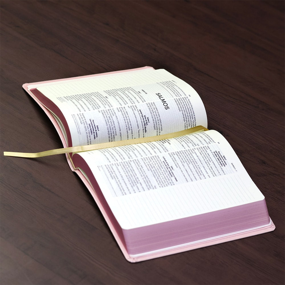 Bíblia Anote | NVI | Letra Normal | Capa Luxo Rosa