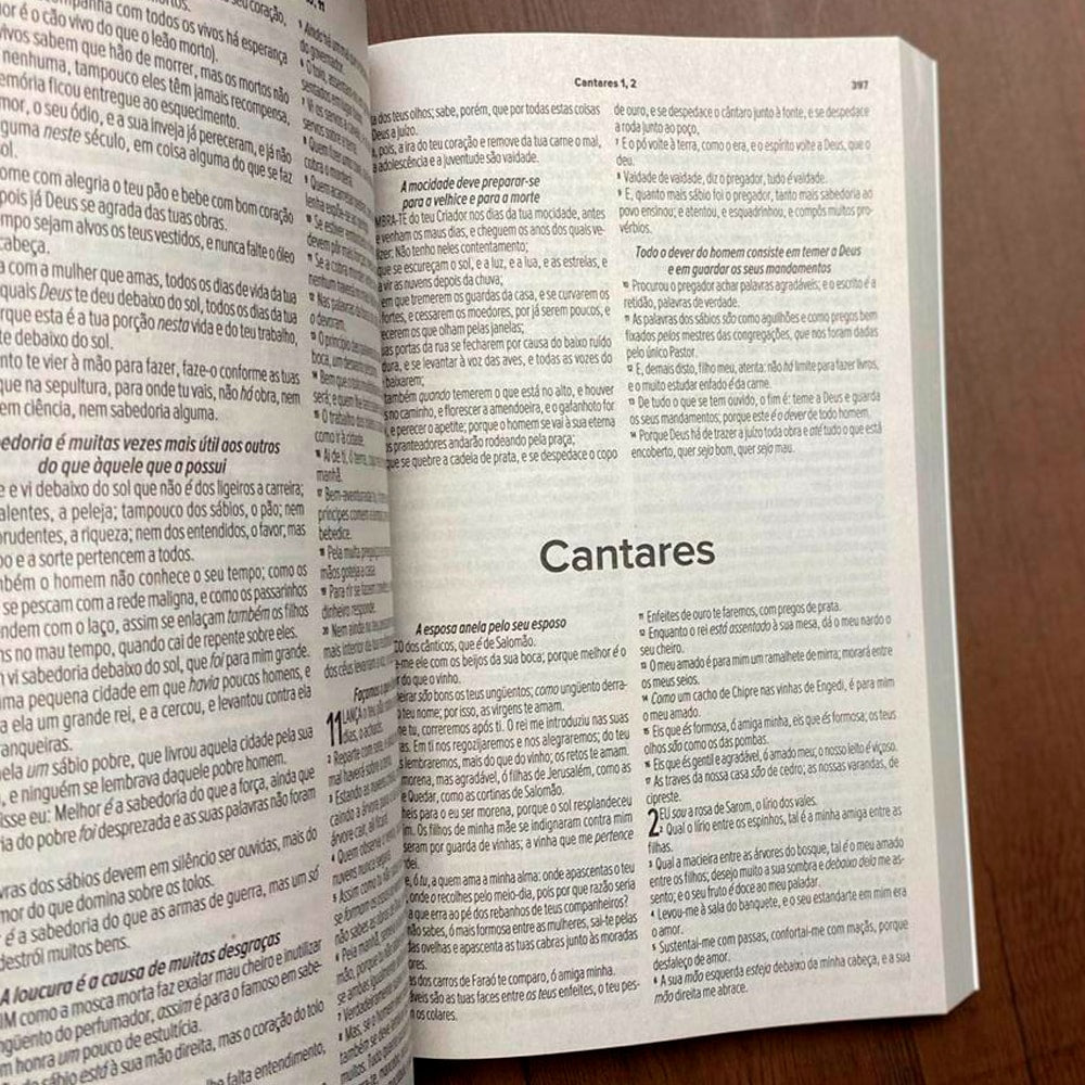 Bíblia Sagrada Lettering Abri meu Coração | ARC | Letra Normal | Capa Brochura