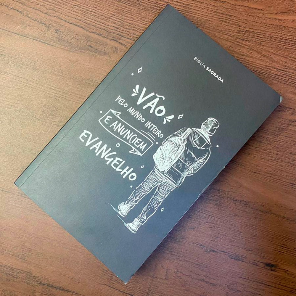 Bíblia Sagrada Vão Pelo Mundo | ARC | Letra Normal | Capa Brochura