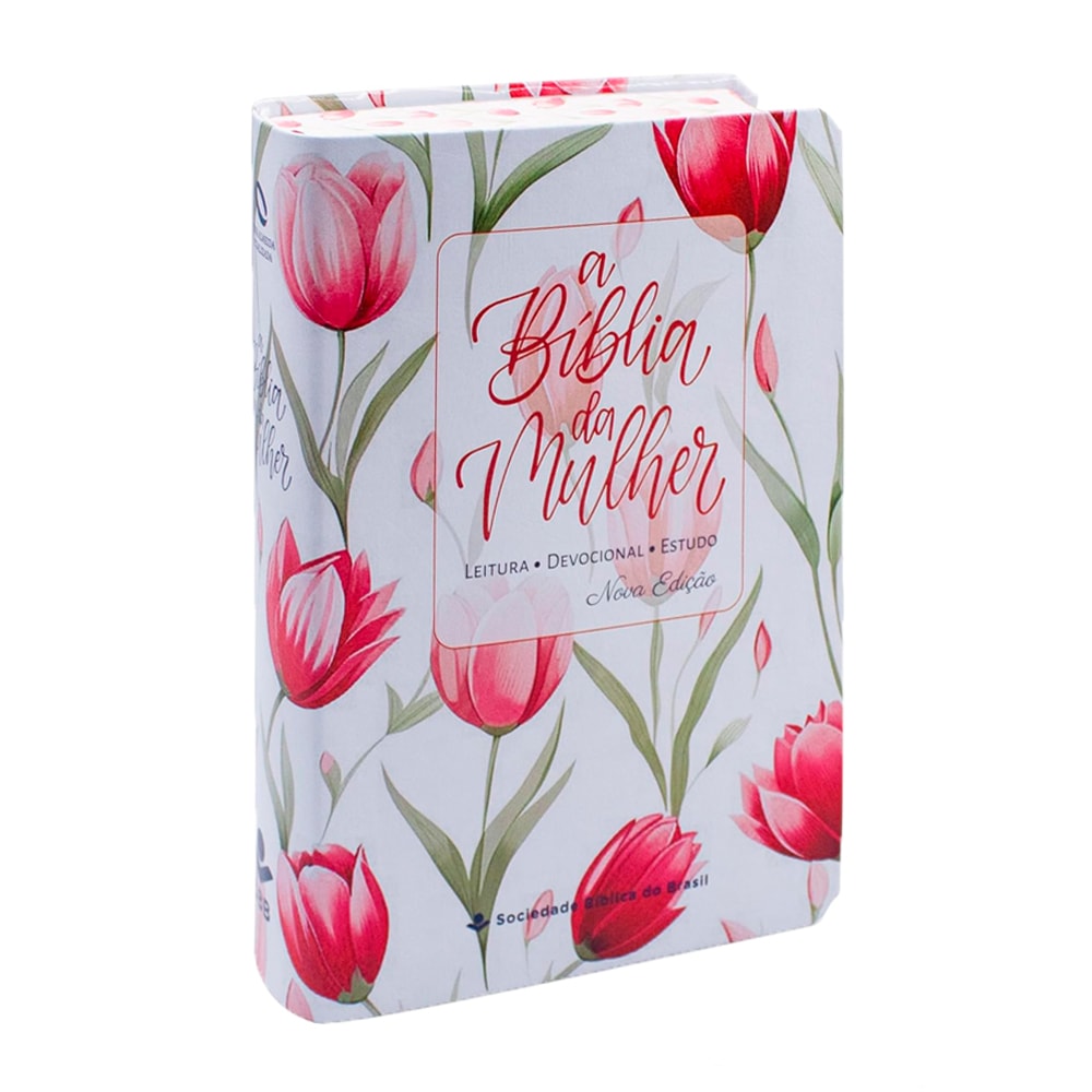 A Bíblia da Mulher | Portátil | NAA | Capa Tulipa Vermelha