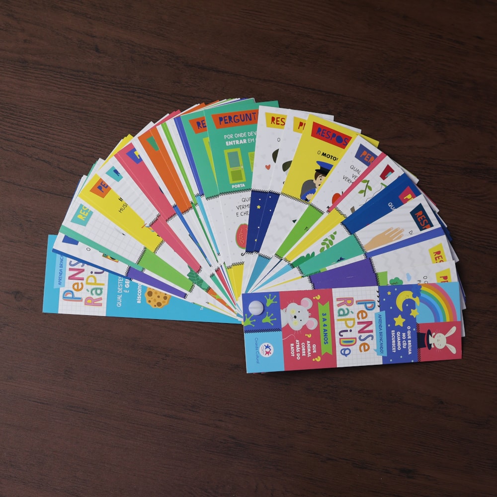 Livro Flash Cards Pense Rápido | 3 a 4 anos