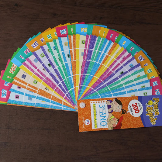 Livro Flash Cards Pense Rápido | 3° Ano | A Partir de 8 Anos