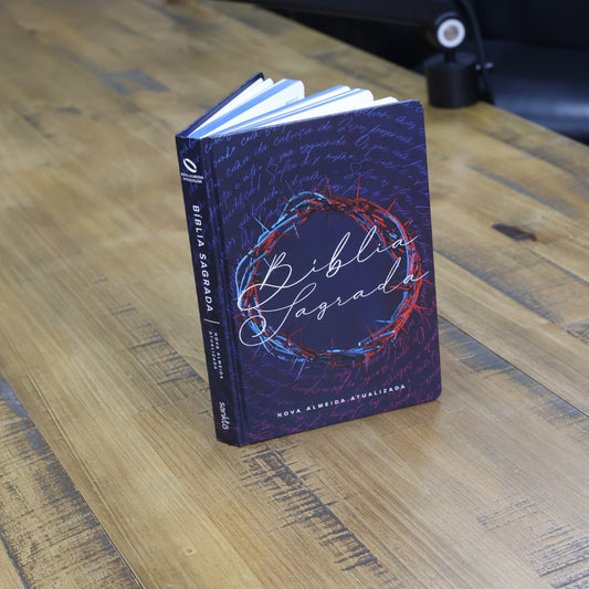 Biblia Flores Coroa Neon | NAA | Letra Normal | Capa Dura